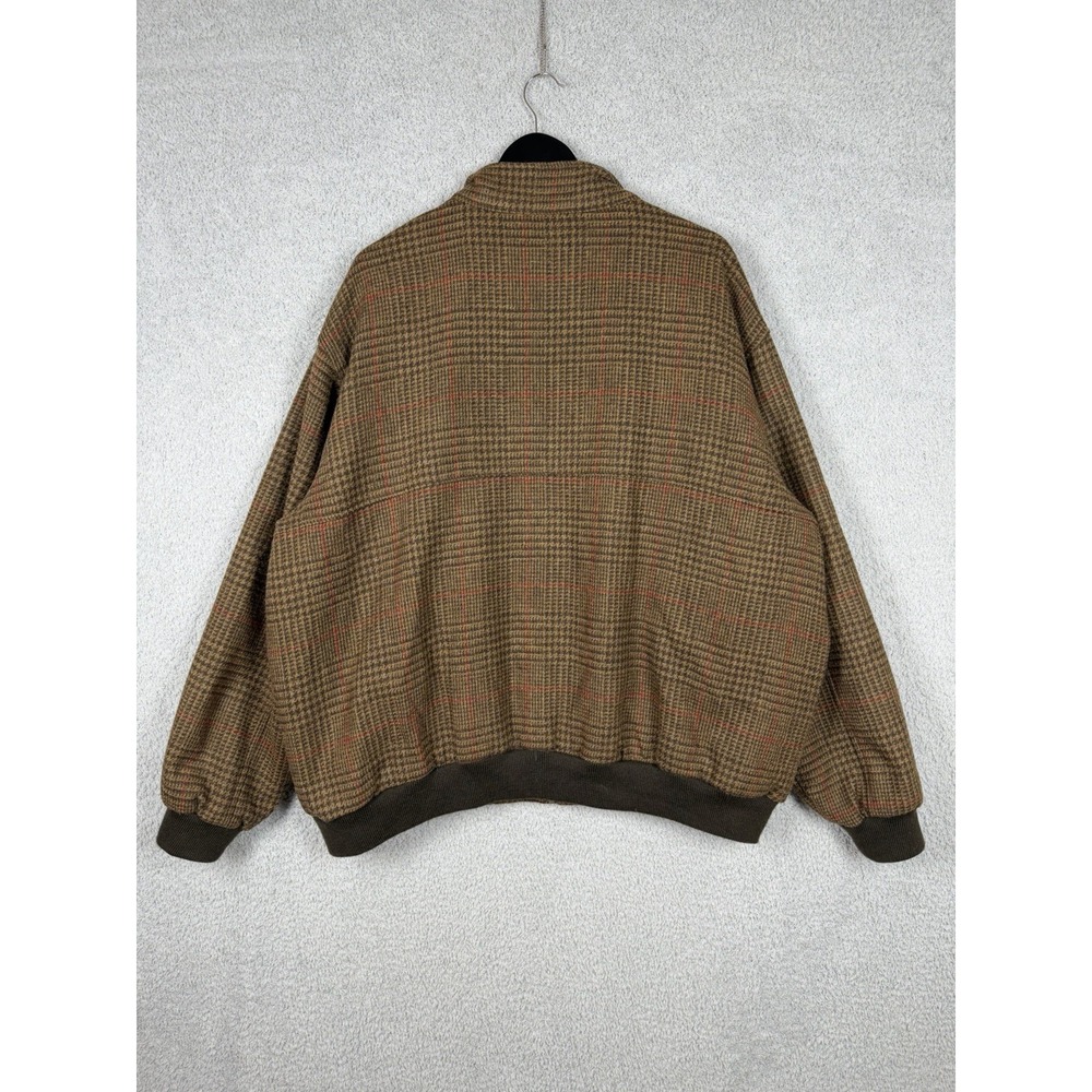 ORVIS Weatherbreaker Men's Wool Plaid Glen Bomber‎ Jacket Size 2XL Full Zip - Picture 8 of 8